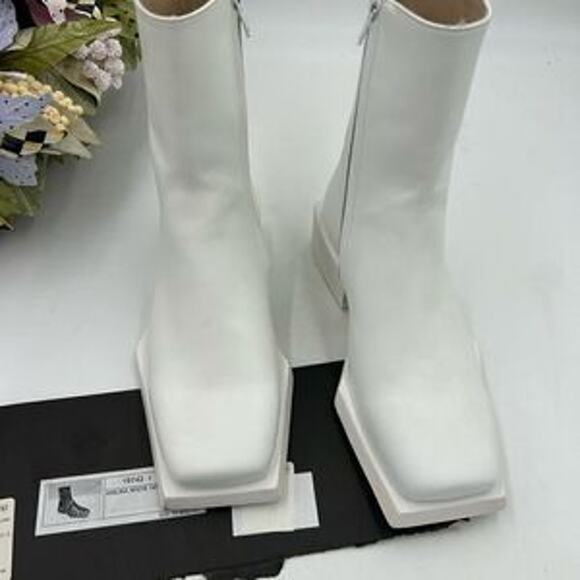 Men’s Sunni Sunni block heel leather boots size 6, made in Portugal - Picture 1 of 16